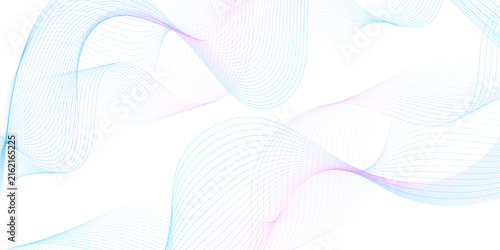White wave curve lines banner background design. Abstract soft wave lines dynamic flowing purple and blue isolated background. Vector Illustration of the pink pattern of lines. stripes on white.