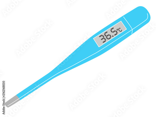 Digital thermometer showing normal body temperature／電子体温計・36.5度の平熱表示