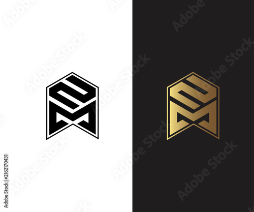 ZM Letter Monogram Logo with Geometric Minimal Vector Design for Corporate Branding.