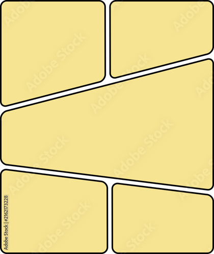 Blank cartoon yellow template