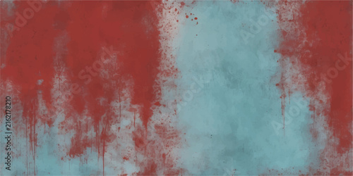 Red Paint Grunge Wall Background with Aged Weathered Texture, Rough Vintage Surface, Rust Details and Dark Abstract Pattern for Wallpaper and Artistic Design
