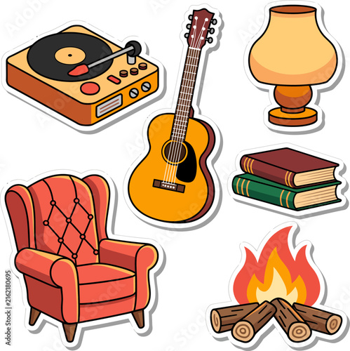 National Grandparents Day Family Sticker Collection Featuring Cute Elderly Characters, Memories And Generational Love Elements