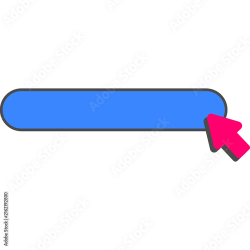 Isometric Checkout Button And Cursor Illustration