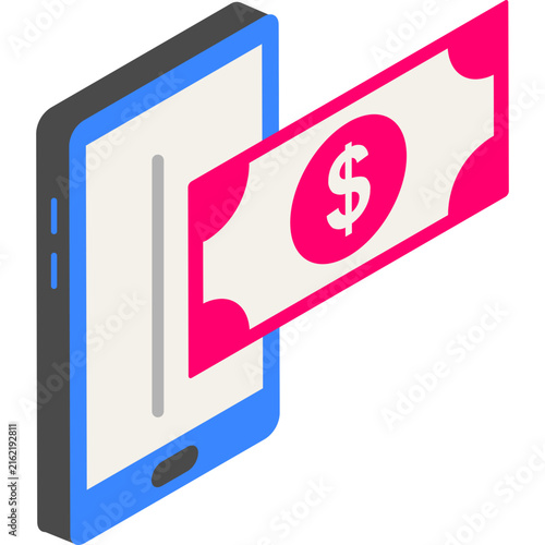 Isometric Mobile Payment Illustration