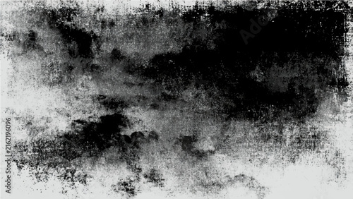 Bild auf Leinwand Abstract grunge texture with black ink splatters and distressed weathered overlay with grainy and mottled effect in monochrome palette