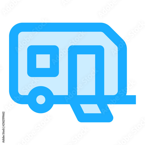 Caravan Trailer Icon Illustration
