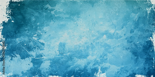 Canvas Print Abstract textured blue background with distressed edges and light patterns