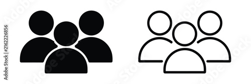 group icon set with team employee and person symbols for app ui and website design