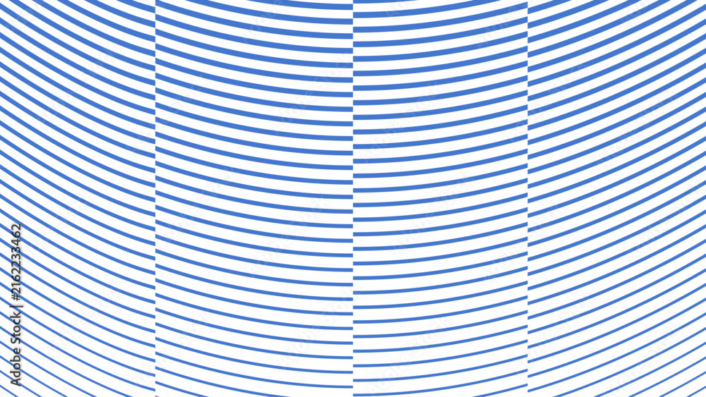 Obraz premium Abstract Blue Concentric Circles Background Vector Split Offset Curved Lines Ripple Wave Halftone Gradient Pattern Backdrop 