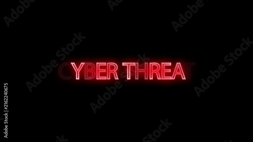 Fraud warning headline shines in glowing red neon text over a pitch black surface.