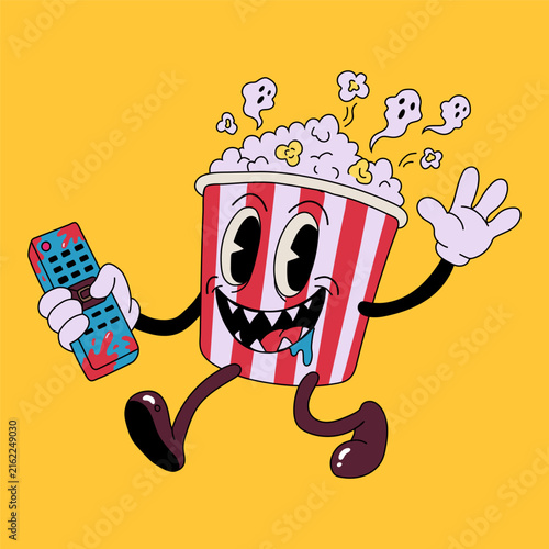 Halloween Popcorn Bucket Character with Ghosts