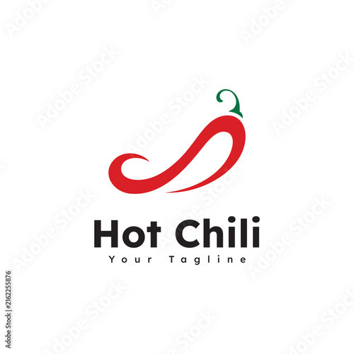 Spicy chili logo vector, red pepper logo icon template