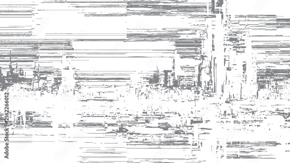 Fototapeta premium abstract distressed horizontal grunge texture with rough ink strokes and fragmented white space for modern graphic design