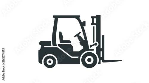 Forklift Truck Silhouette Icon