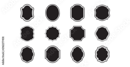 Decorative vintage badge and label templates for branding, packaging, invitations, and certificates