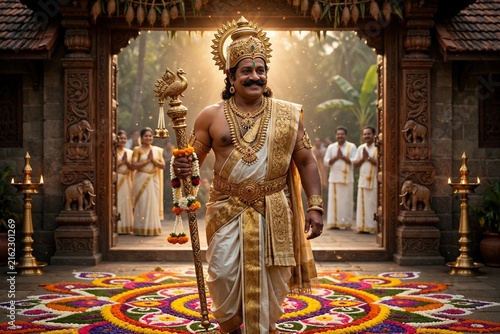 Grand Image of King Mahabali's Arrival for Onam