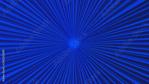 Abstract blue pixel art background with a digital radial light burst effect