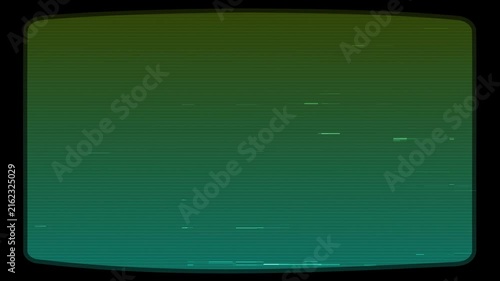 Digital Noise Texture Overlay Analog CRT Television Texture with Dense Scanlines, Static Distortion and Retro Screen Frame Color Gradient - Teal and olive tinting for vintage aesthetics.