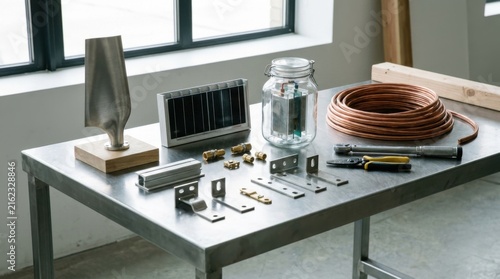 Renewable Energy Components and Electrical Materials on Clean Workbench