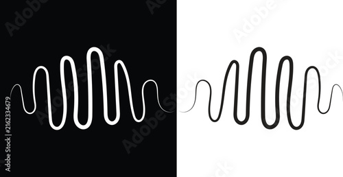 Abstract sound wave line icon for audio recording and podcasting