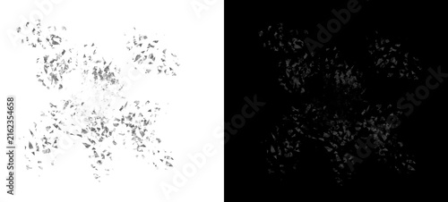 Canvas Print Disintegration Dust Particles with Curved Airborne Dispersion and Soft Fading Te