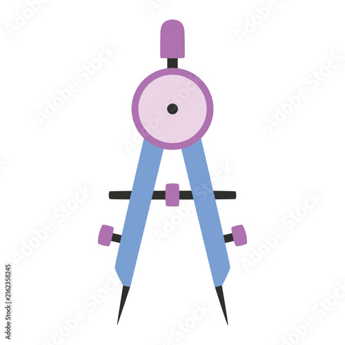 compass isolated, geometry and drafting tool