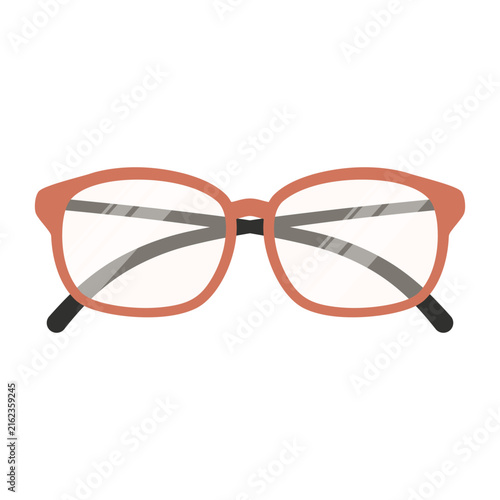 vector illustration of eyeglasses for vision in flat style