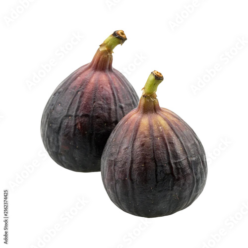 Two Fresh Figs Isolated Cutout