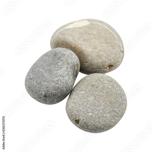 Three River Pebbles Isolated