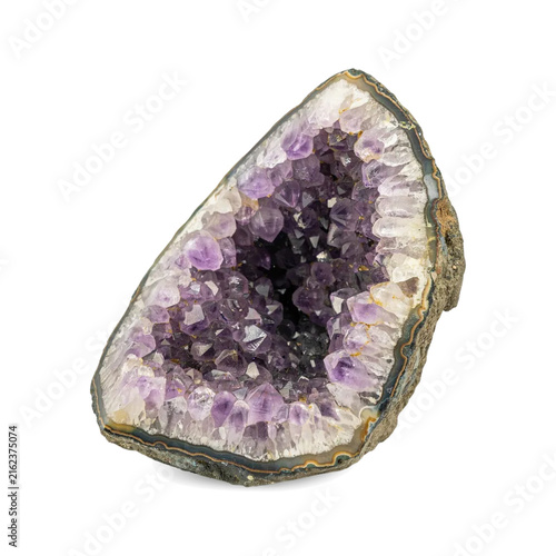 Amethyst Geode Half Isolated