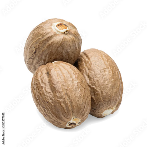 Whole Nutmeg Isolated Cutout