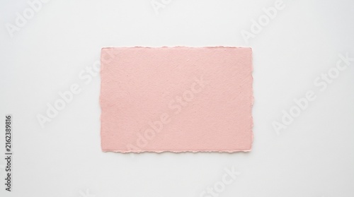 Blank pink card on a white background