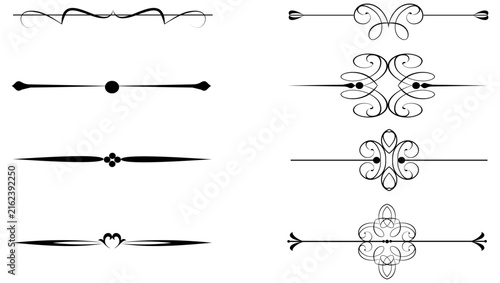 Elegant Minimal Decorative Divider Lines and Vintage Ornamental Separator Borders Vector Collection