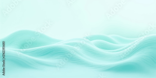 Photography Blue Silk Wave Abstract Background with Flowing Water Texture, Soft Wavy Lines,