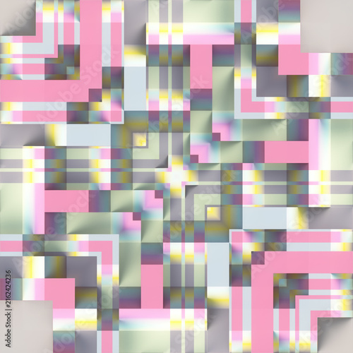 Foto Radial 3D Abstract Vortex Symmetrical Procedural Tech Motion