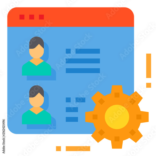 Obraz w ramie Browser-Management-Gear-Profile-Online