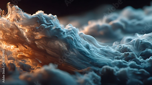 Abstract Fiery and Ethereal Cloudscape for Creative Design Projects