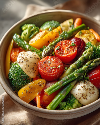 Healthy Gourmet Roasted Vegetables with Herbs - Perfect for Culinary Creations and Food Blogs