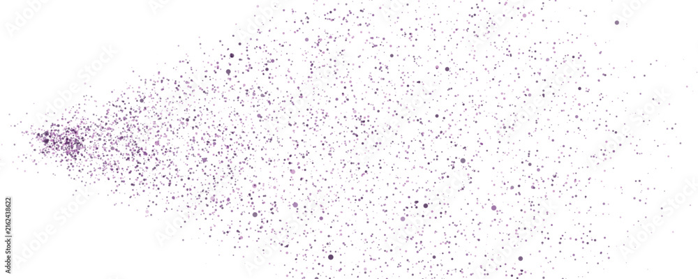 Obraz premium Purple Glitter Burst Fine Particles Against White Backdrop with Subtle Gradation