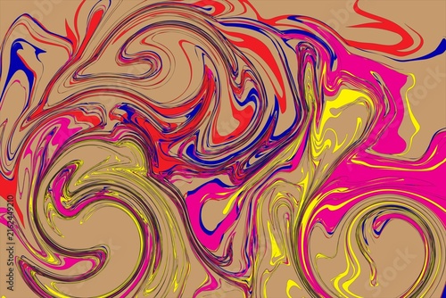 Abstract swirling colorful art design isolated on white background