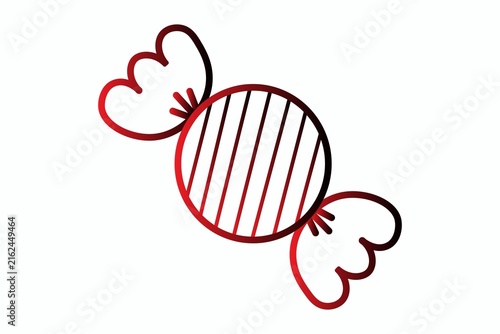 Cute cartoon bee with striped body and antennae isolated on white background