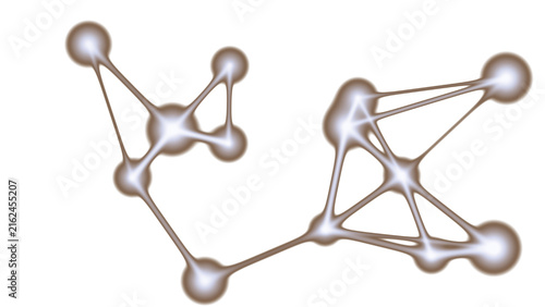 Modern abstract metal wire sculpture art white background