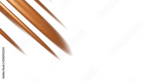 Abstract brown streaks motion on white background modern design