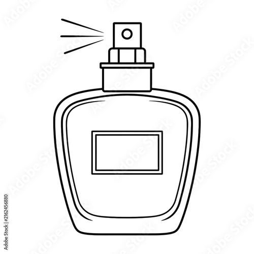 Perfume Bottle Line Icon Spray Fragrance Cosmetic Outline Symbol, Minimalist Beauty and Cologne Vector Illustration.