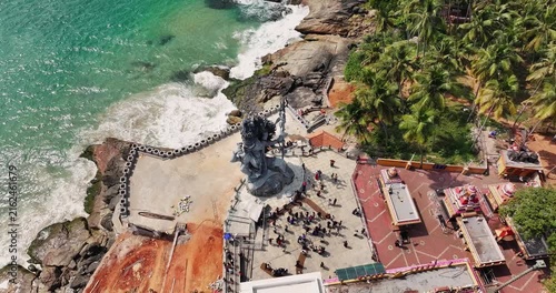 The Aazhimala Shiva Temple is a Hindu temple located on the coast of the Arabian Sea near Vizhinjam in the Thiruvananthapuram district of Kerala, India.