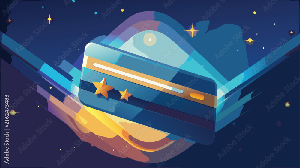 Naklejka premium Credit card payment processing. Digital transaction with glowing contactless technology.