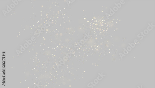 Cuadro en lienzo Delicate trail of soft golden light particles scattered on transparent backgroun