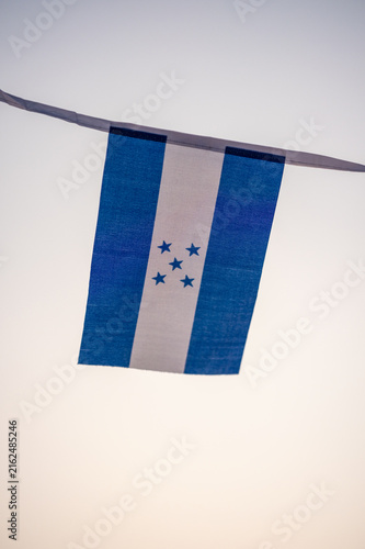 Konstfotografi Honduran national flag displayed as a symbol of patriotism and national identity for Honduras Independence Day, Día de la Independencia, celebrated on September 15