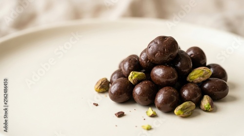 Dark Chocolate Covered Raisins with Pistachios