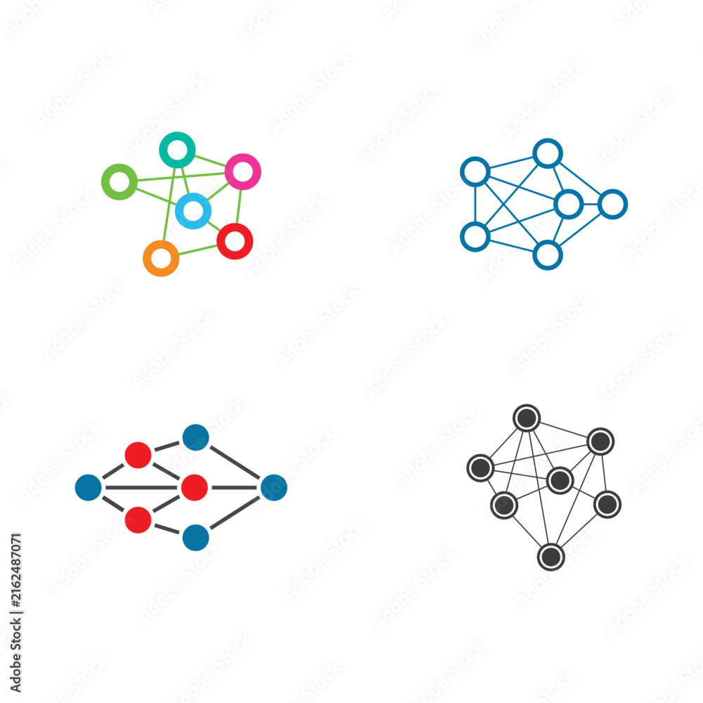 Obraz premium neural network sign logo symbol icon design. science of neural network icon design.brain neural network logo icon